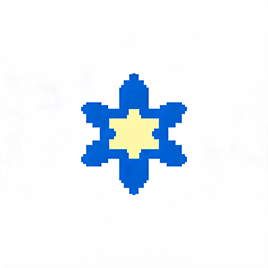 8-bit star with rounded corners